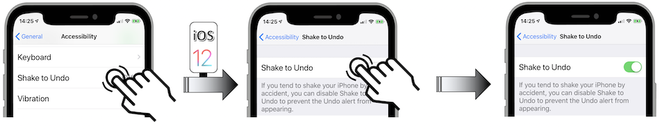 Access illustration via Settings - General - Accessibility - Shake to Undo