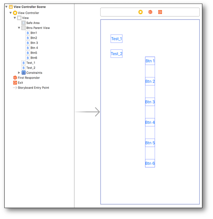 exemple de l'interface graphique de xcode